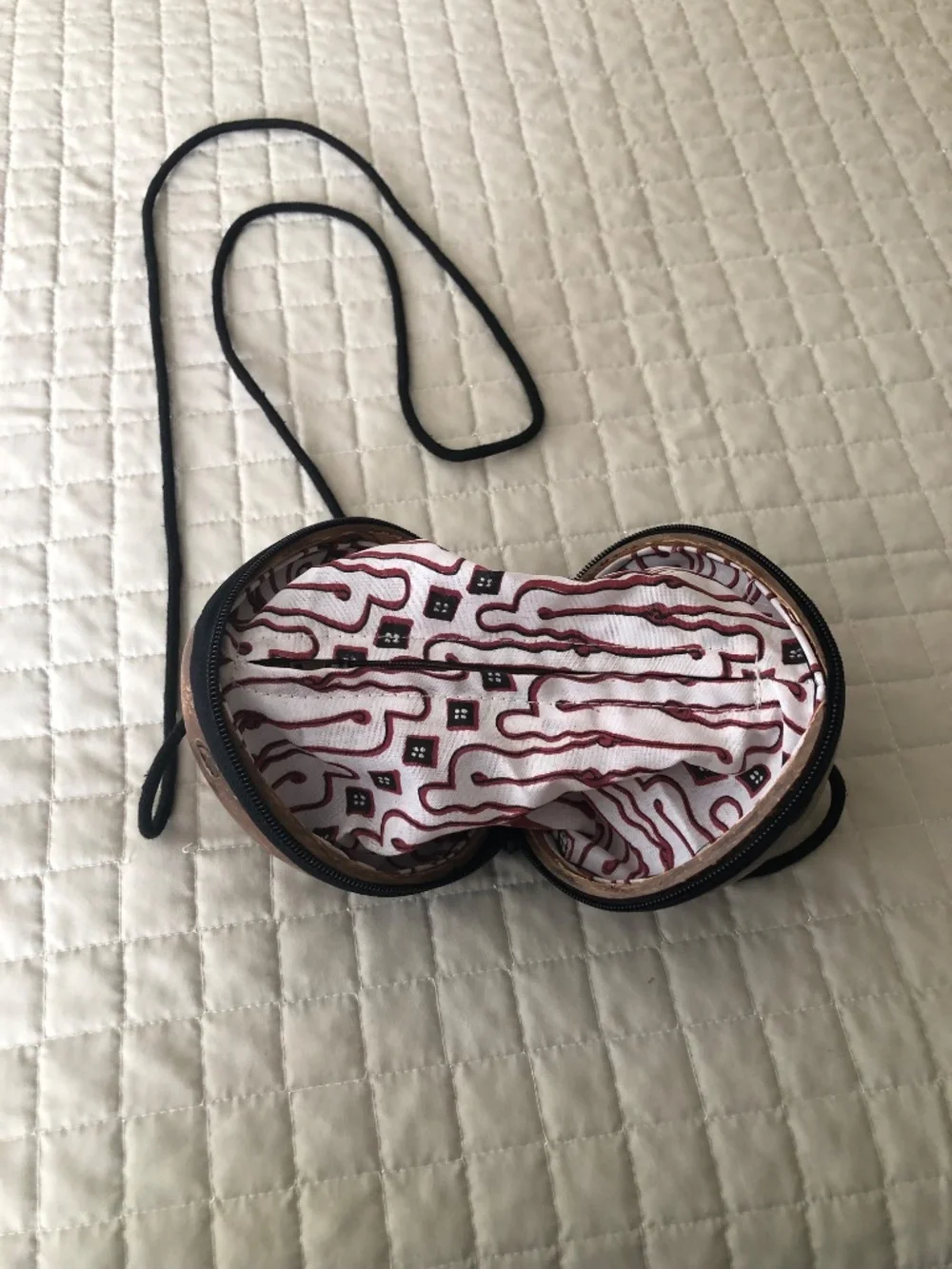 Handmade Coconut Shell Crossbody Bag Boho Purse